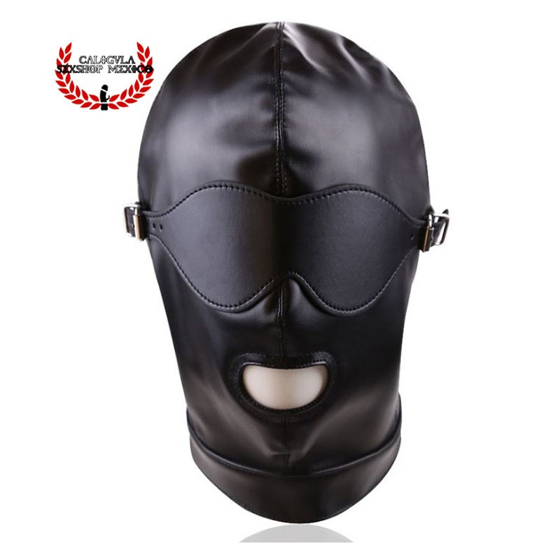 Mascara BDSM Negra con antifaz cinta trasera Mascara Esclavo Amo Juegos BDSM