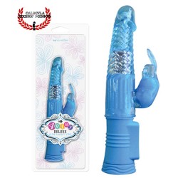 Vibrador Azul Conejito Rampante 22cm Play Deluxe Slim Rabbit Vibe Ns Novelties