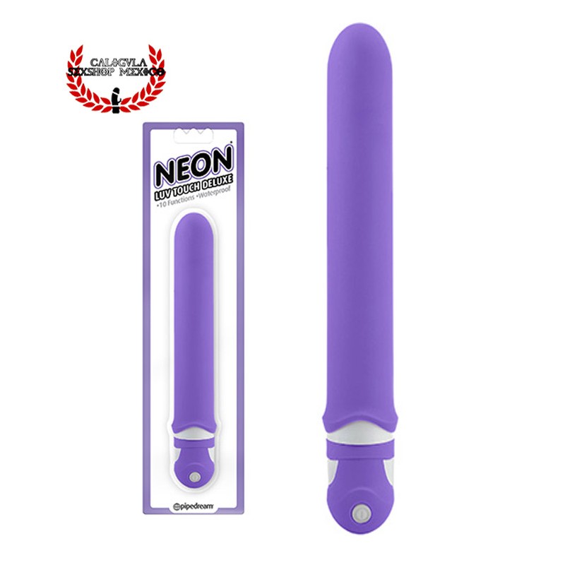 Vibrador 18cm Neon Luv Touch Deluxe Morado Pipedream Vibrador Vagina Punto G