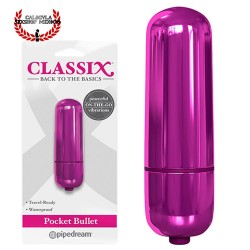 Bala Rosa 6 cm Vibrador para Clitoris Compacto Pipedream Classix Pocket Bullet