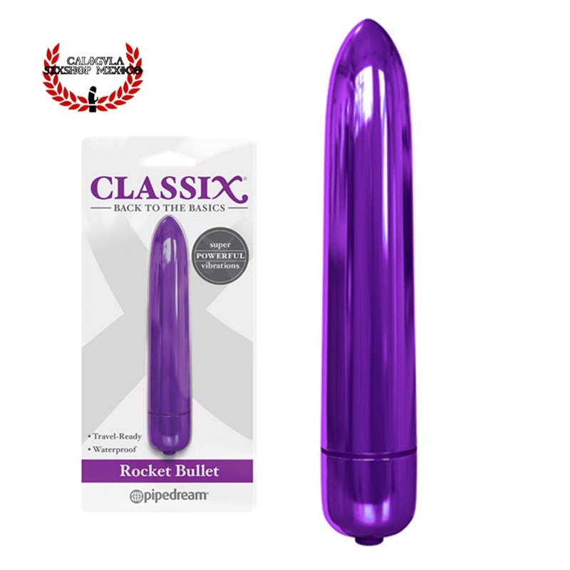 Vibrador 9 cm Morado Classix Rocket Bullet Pipedream Bala Vibrador para tu clitoris