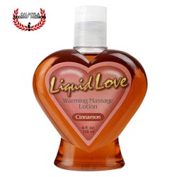 Aceite para masajes eróticos sabor canela Liquid Love Warming Massage Lotion