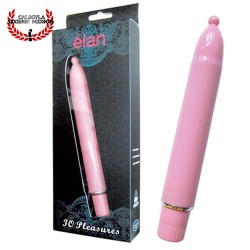 Vibrador de Silicon Rosa 22cm interno para Vagina y Punto G con bolita en su punta Elan Jo Pleasures