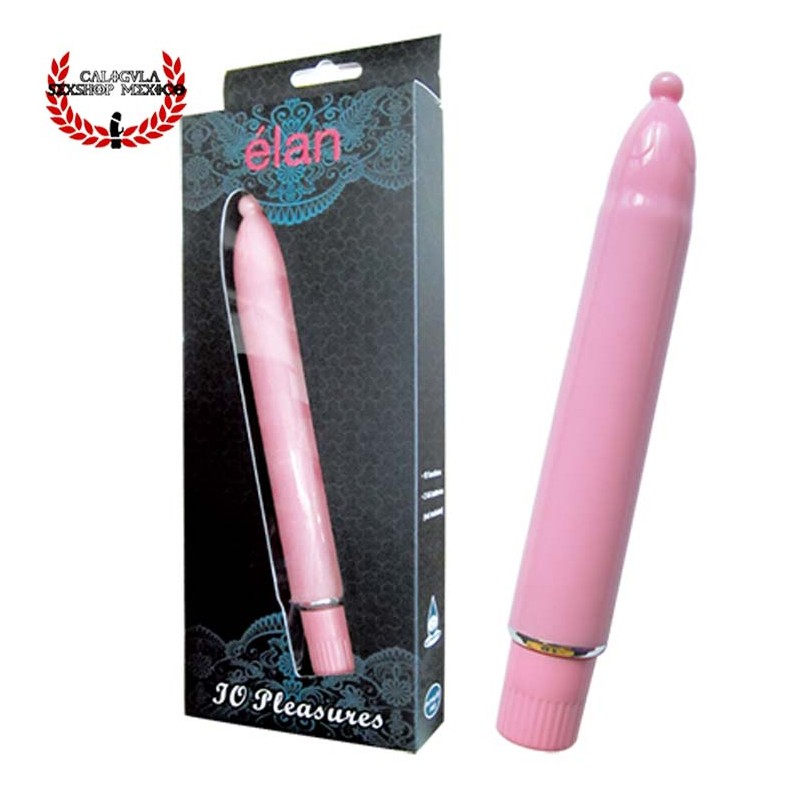 Vibrador de Silicon Rosa 22cm interno para Vagina y Punto G con bolita en su punta Elan Jo Pleasures