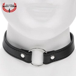 Collar de esclavitud BDSM Gargantilla para dama Con aro para cadena juegos de rol Bondage