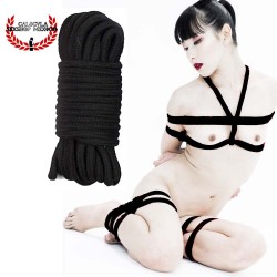 Cuerda Negro Algodón 10 metros Soga Shibari atadura erotica juegos de Sometimiento Bondage BDSM