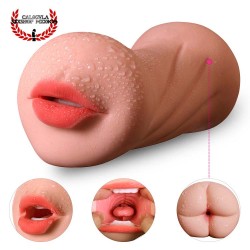 Sexo anal y oral con este masturbador realista en forme de boca y ano para tu pene
