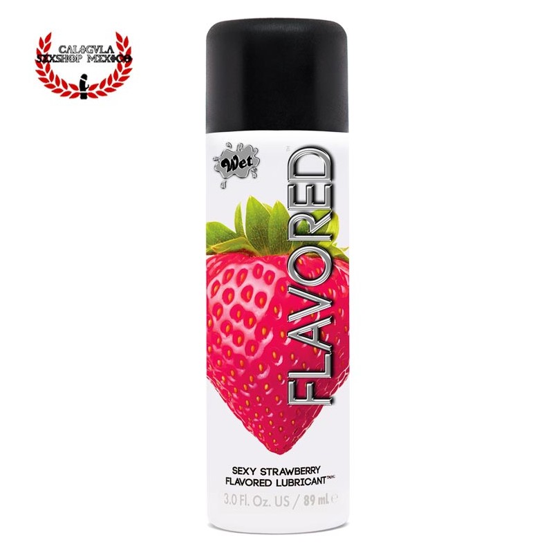 Lubricante WET 89 ml Fresa Gel WET Flavored sexy strawberry Lubricante Sexo Oral Vagina o Anal