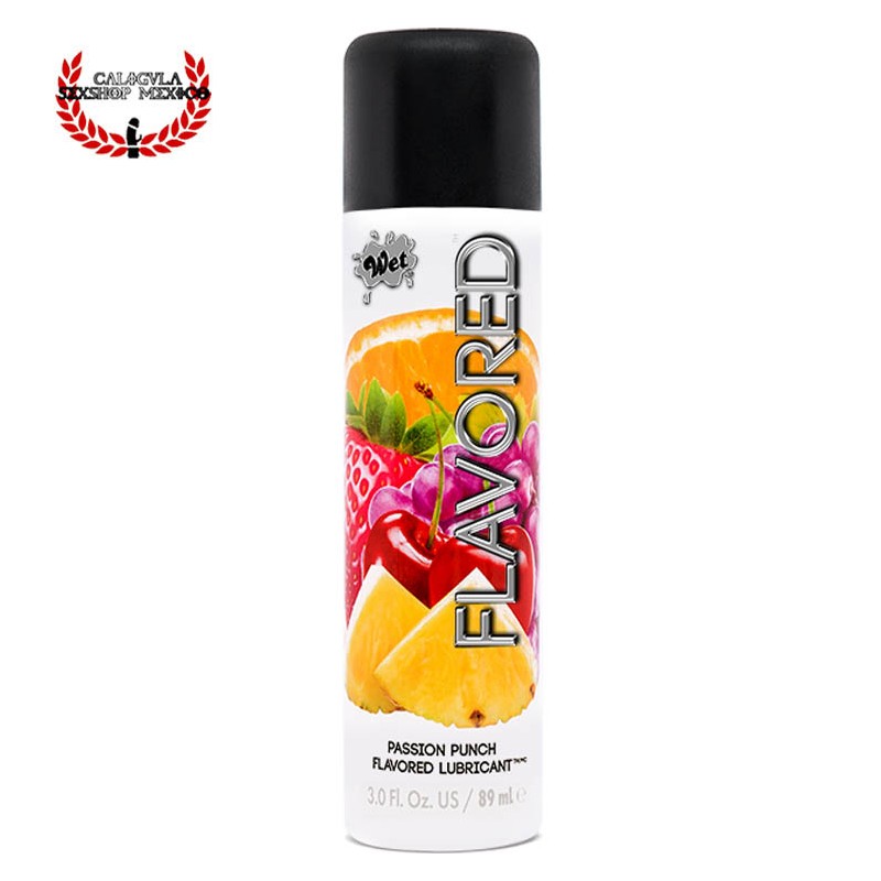 Lubricante WET 89 ml Gel WET Flavored passion punch Lubricante Sexo Oral Vagina o Anal