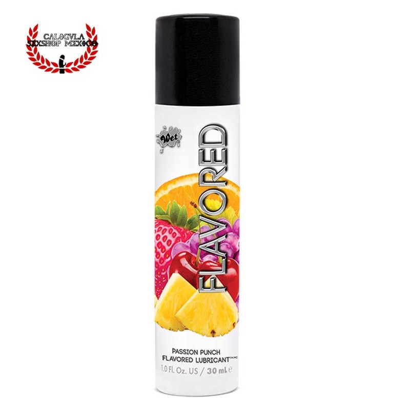 Lubricante WET 30 ml Gel WET Flavored passion punch Lubricante Sexo Oral Vagina o Anal