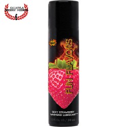 Lubricante 30ml Hot Wet fun flavors sexy strawberry Efecto Calor Lubricante Sexual Fresa