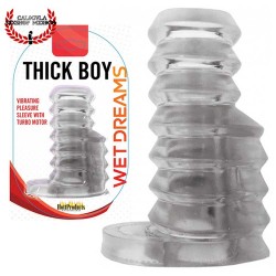 Funda Extensión con Vibración para Tu pene con anillo para testículos Thick Boy Vibrating Sleeve