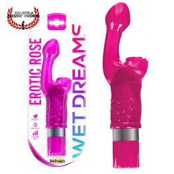 Vibrador Sexual 18cm estimula tu Clitoris y Punto G al mismo tiempo Erotic Rose de Hott Products
