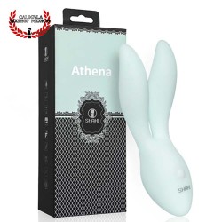 Conejito Vibrador Flexible Color Verde 14cm Vibrador Shaki Athena para estimular Punto G Clitoris