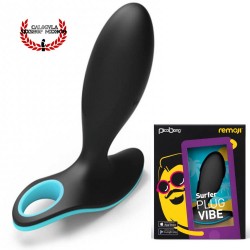 Plug Sexo Anal PicoBong Remoji SURFER Plug Vibe Color Negro de LELO Plug Vibrador Anal BlueTooth