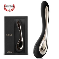 Vibrador ISLA de LELO 22cm Silicón Negro Vibrador LELO para dama estimulación vaginal punto G