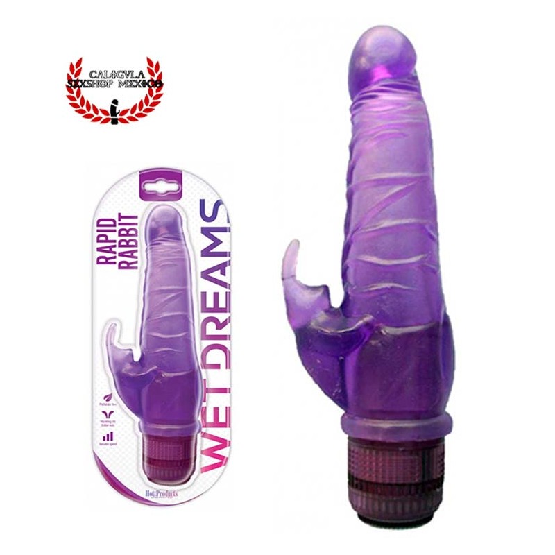 Vibrador Conejito Rapid Rabbit Pleasure Vibe de Hott Products Vibrador dual para Clitoris y Punto G