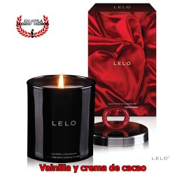 Flickering Touch de LELO Vela olor Vainilla y Crema de Cacao se convierte en un Aceite para masajes eróticos