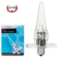 Plug y Vibrador anal Transparente Mini Vibro Tease de Calexotics Plug anal estimulador Prostata Punto P