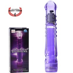 Lighted Shimmers LED Glider Morado de CalExotics Vibrador para tu Clitoris y Punto G con Luz LED