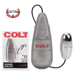 Bala Vibrador para tu clítoris o Vagina Punto G MultiVelocidad Con control CalExotic COLT Power Pak Bullet Silver
