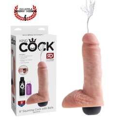 Dildo 20 cm Pipedram King Cock 8 Squirting Cock Balls Dildo sexual para sexo Punto G vagina anal