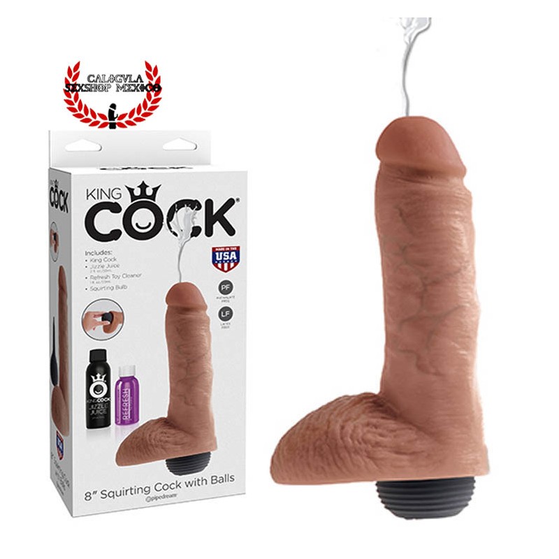 Dildo 20 cm Moreno Pipedram King Cock 8 Squirting Cock Balls Dildo sexual Punto G vagina anal