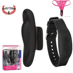 Vibrador externo con control remoto para pantys Clitoris Vibrador Lock-N-Play Wristband Panty Teaser de CalExotics
