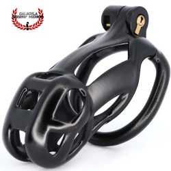 Jaula de Castidad 7.5cm Resina 3D anillo para pene Jaula BDSM Castidad para pene Color Negro Fetish