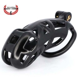 Jaula de Castidad 10cm Resina 3D anillo para pene Jaula BDSM Castidad para pene Color Negro Fetish