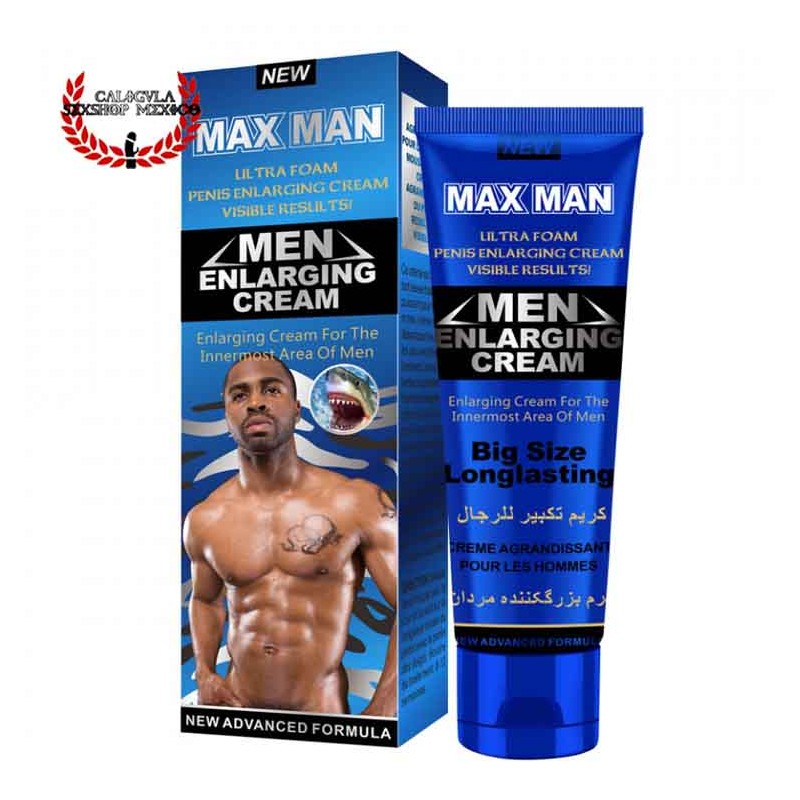Crema Max Man Men Enlarger Blue Aumenta visiblemente el tamaño y la circunferencia del pene Eyaculación Precoz