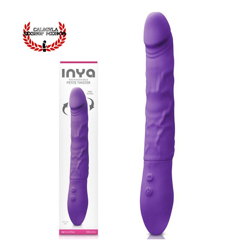 Vibrador Inya Petite Twister Vibrator Purple de NS Novelties Vibrador sexual con rotación clítoris y Punto G