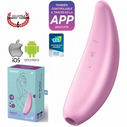 Satisfyer Curvy 3+ Silicon Rosa Succionador de clitoris con vibración para Punto G
