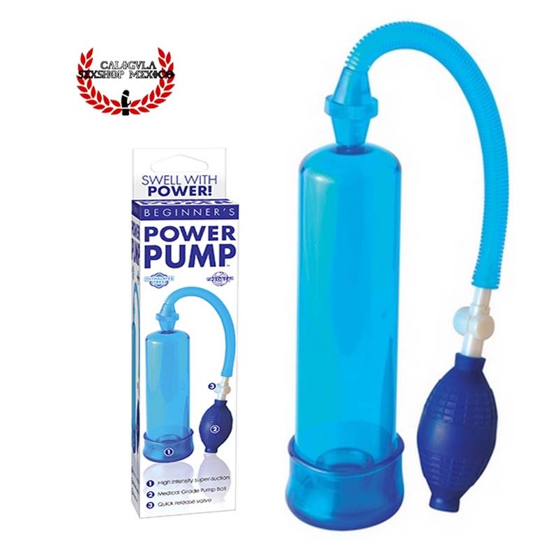 Bomba 19cm de Succión Básica Azul Para pene Pipedream beginners power pump