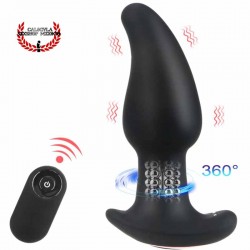 Vibrador Plug Anal con Rotación Control Remoto Vibrador Sexual para Prostata Punto P