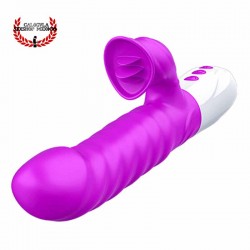 Vibrador Estimulador del Clitoris con rotacion y efecto calor Vibrador Conejito Lengua Clitoris