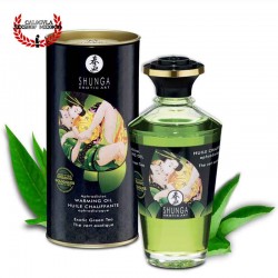 Aceite para Masajes Eroticos Efecto Calor Shunga Aphrodisiac Warming Oil Exotic Green Tea