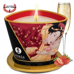 Vela y Cera Liquida para Masaje Erotico Massage Candle Sparkling Strawberry Wine