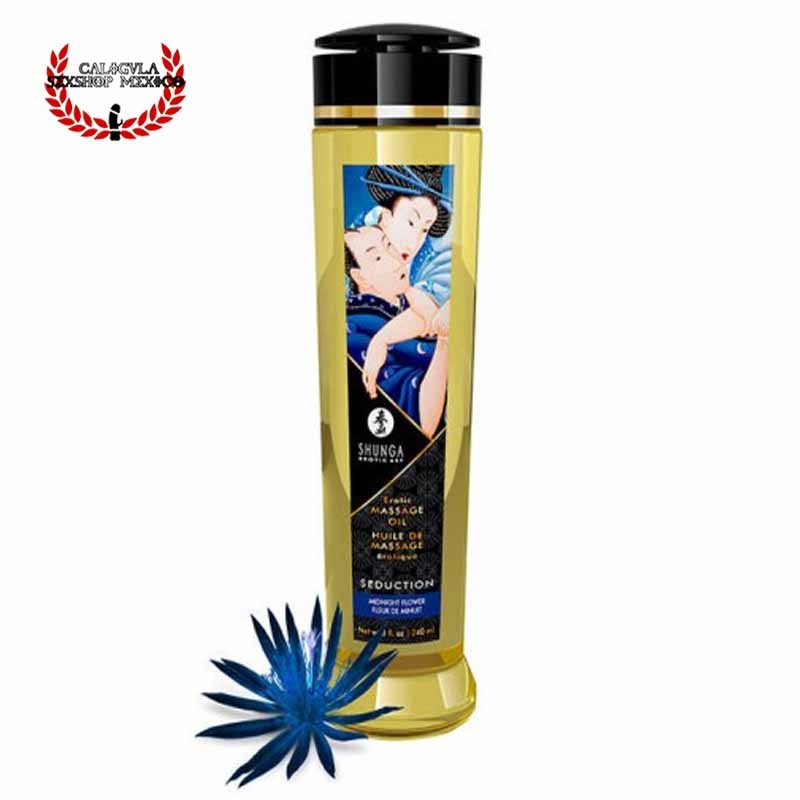 Aceite para Masaje Erotico Shunga Erotic Massage Oil Seduccion Flores de Medianoche
