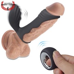 Funda doble Anillo con vibrador para pene con estimulador para clitoris aixiasia Hyatt Remote