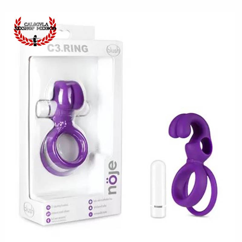 Anillo para pene con vibracion Blush NOJE C3 Ring Vibrador estimulador clitoris