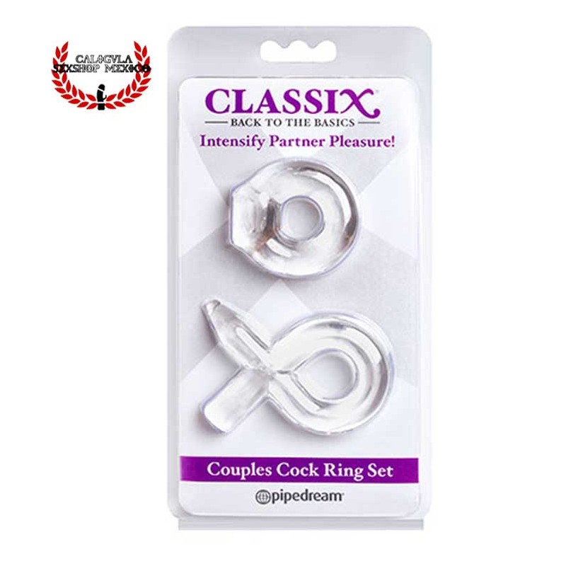 Kit con 2 anillos para pene Classix Couples Cock Ring de Pipedream