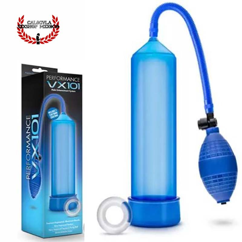 Bomba de Succión Azul Performance VX101 Pump Blush Novelties Bomba de Succion Pene Duro