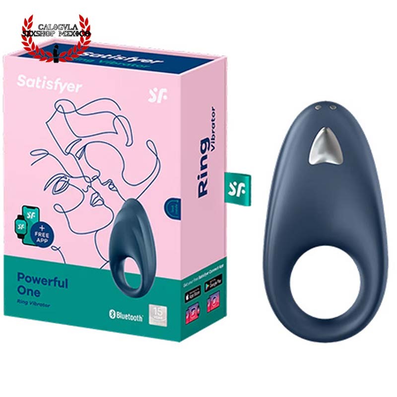 Anillo para pene Satisfyer con Vibracion Powerful One Ring Vibrator Blue Bluetooth