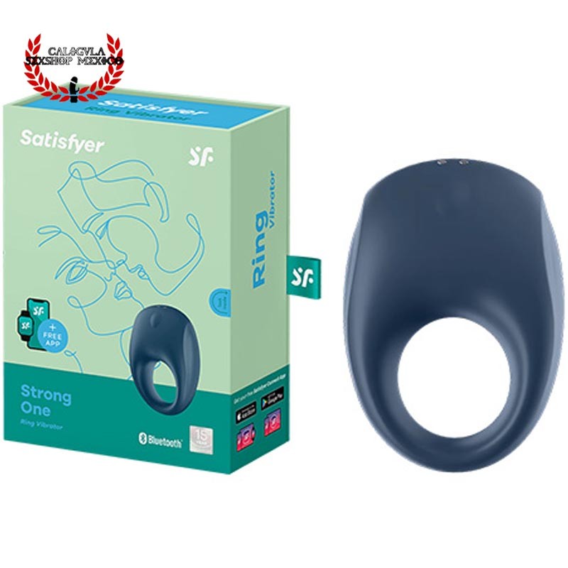 Anillo para pene Satisfyer con Vibracion Strong One Ring Vibrator Blue Bluetooth