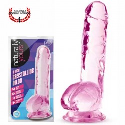 Dildo 20 cm Blush Naturally Yours Crystalline Rose Dildo Sexual Sexo anal o vaginal