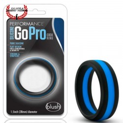 Anillo para el pene Azul de Blush Performance Silicone Go Pro Cock Ring