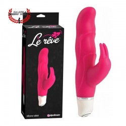 Vibrador Rabbit 10 cm para Vagina Clitoris y Punto G de Silicon rosa Pipedream Le Reve