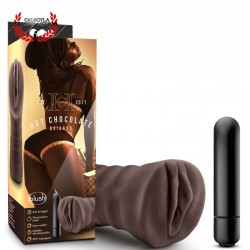 Vagina Masturbador con vibrador para pene Hot Chocolate Brianna Blush