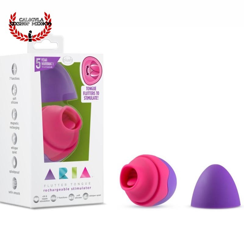Vibrador Clitoris Aria Flutter Tongue Purple Blush Vibrador sexual para tu clitoris